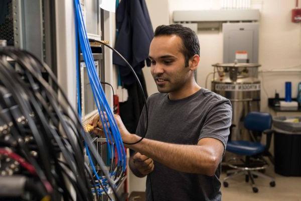 Person works on project at University of Rochester.